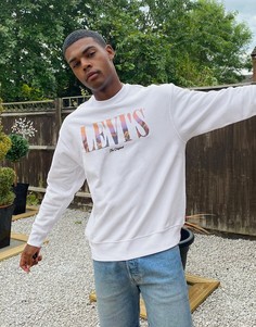 Белый свободный свитшот с логотипом и принтом Levis Levis®