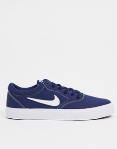 Темно-синие парусиновые кроссовки Nike SB Charge-Темно-синий