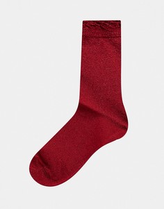 Носки с блестками Monki-Красный