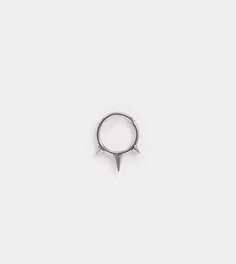Эксклюзивное кольцо 1,2 мм для пирсинга носовой перегородки и уха Kingsley Ryan-Серебряный
