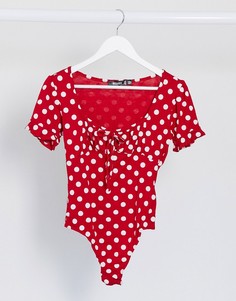 Топ в горошек с завязкой Missguided-Мульти