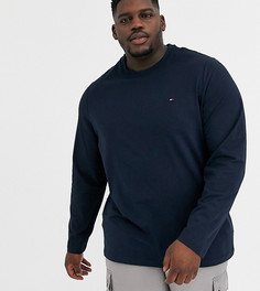Темно-синий эластичный лонгслив Tommy Hilfiger Big & Tall
