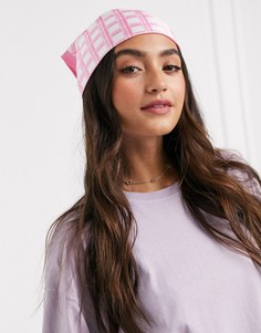 Розовый квадратный шарф с принтом ASOS DESIGN