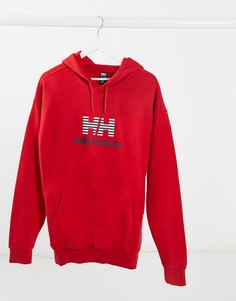 Худи красного цвета с принтом Helly Hansen-Красный