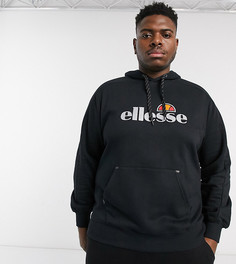 Черный худи со светоотражающим логотипом ellesse Plus
