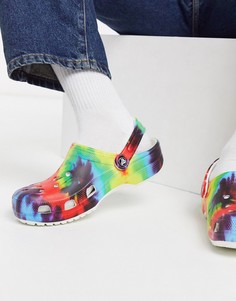 Сандалии с принтом тай-дай Crocs-Мульти