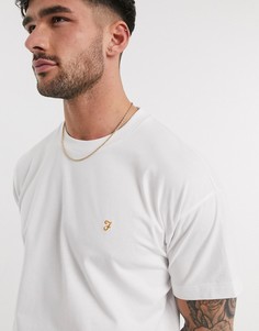 Белая футболка oversized с заниженной линией плеч Farah-Белый