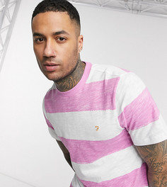 Розовая футболка в полоску Farah-Розовый