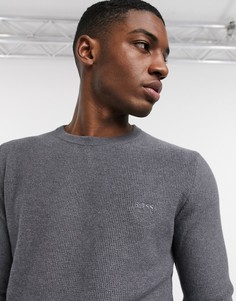 Джемпер с круглым вырезом BOSS Athleisure-Серый