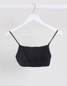 Черный кроп-топ с открытой спиной ASOS DESIGN