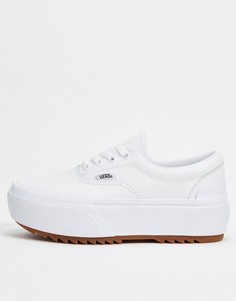 Белые кожаные кеды на платформе Vans Era-Белый
