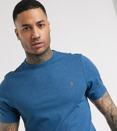 Синяя меланжевая футболка с логотипом Farah-Синий