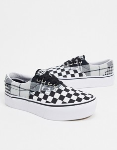 Кеды на платформе в черно-белую клетку Vans Era-Мульти