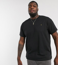 Черная футболка oversized с заниженной линией плеч Farah-Черный