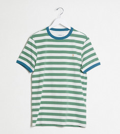 Зеленая футболка в полоску Farah-Зеленый