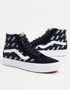 Черно-белые высокие кеды Vans ComfyCush SK8-Hi-Черный
