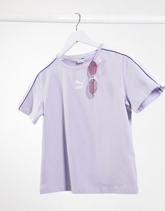 Короткая футболка лавандового цвета Puma-Фиолетовый