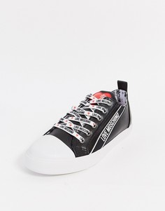 Высокие кроссовки на шнуровке Love Moschino-Черный