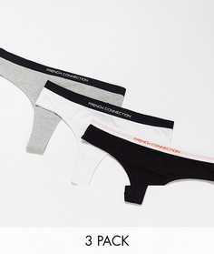 Набор из 3 стрингов с логотипом French Connection-Мульти