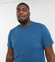 Синяя меланжевая футболка с логотипом Farah-Синий