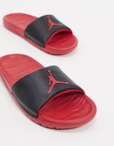Красные шлепанцы Nike Jordan Break-Черный