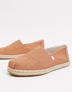 Эспадрильи рыжего цвета с веревочной отделкой Toms-Светло-коричневый