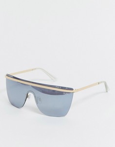 Золотистые/серебристые солнцезащитные очки Quay-Серый