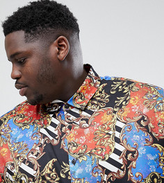 Свободная рубашка с принтом ASOS DESIGN Plus-Мульти