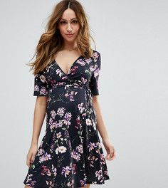 Чайное платье с цветочным принтом ASOS Maternity NURSING-Мульти