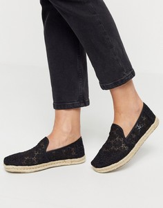 Черные эспадрильи кроше TOMS-Черный