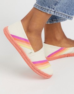 Бежевые эспадрильи с полосками TOMS-Бежевый
