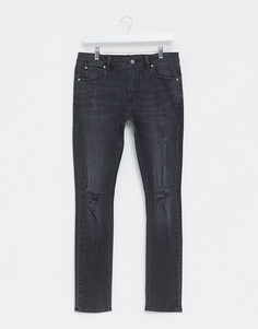 Черные супероблегающие рваные джинсы ASOS DESIGN-Черный