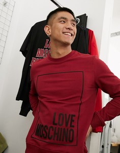 Свитшот с круглым вырезом и логотипом Love Moschino-Красный