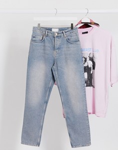 Синие джинсы с завышенной талией ASOS DESIGN-Синий