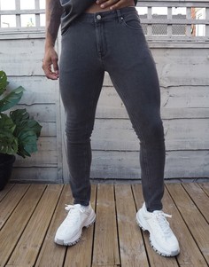 Черные джинсы скинни из денима плотностью 12,5 унц ASOS DESIGN-Черный