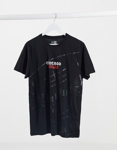 Черная футболка с однотонным логотипом New Era Chicago Bulls-Черный
