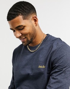 Темно-синий свитшот с логотипом на груди Jack & Jones Originals