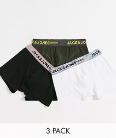 Набор из 3 разноцветных боксеров-брифов Jack & Jones-Мульти