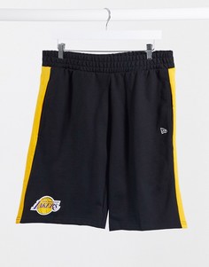 Черные шорты с контрастным кантом New Era-Черный