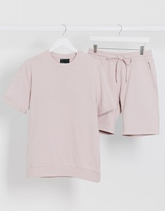 Фиолетовый спортивный костюм с отворотами на рукавах ASOS DESIGN