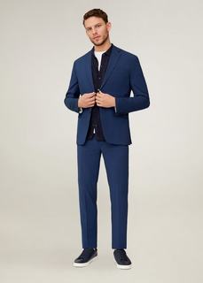 Костюмные брюки slim fit с мелкой фактурной выделкой - Brasilia Mango
