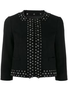 RedValentino укороченная куртка с заклепками и цветочным узором