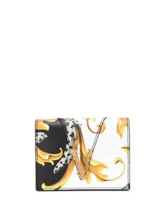 Versace кошелек с металлической пряжкой и принтом Baroque