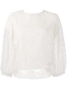 Roseanna прозрачная кружевная блузка