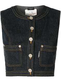 Chanel Pre-Owned укороченный джинсовый топ