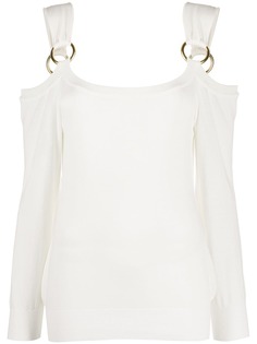 Boutique Moschino толстовка с открытыми плечами и кольцами