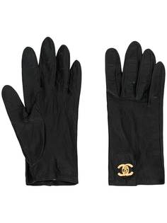 Chanel Pre-Owned перчатки с логотипом CC