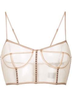 Vera Wang укороченный корсет из тюля