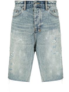 Ksubi джинсовые шорты с эффектом потертости