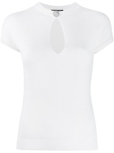 Balmain трикотажный топ с короткими рукавами
